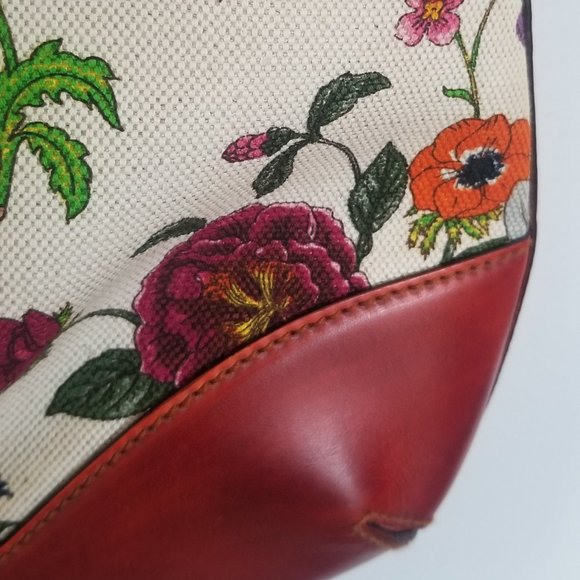 Gucci Horsebit Hobo Flora Canvas Shoulder Bag - Picture 12 of 15